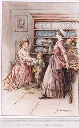 Sie zerschnitten ihre Züge zu Sonntagswesten, Illustration aus 